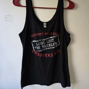 Next Level Apparel Black Tee with Red Graphic